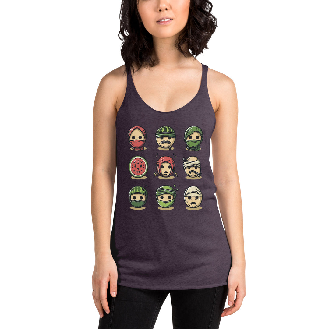 Women's Racerback Tank Next Level | Palestine Emoji