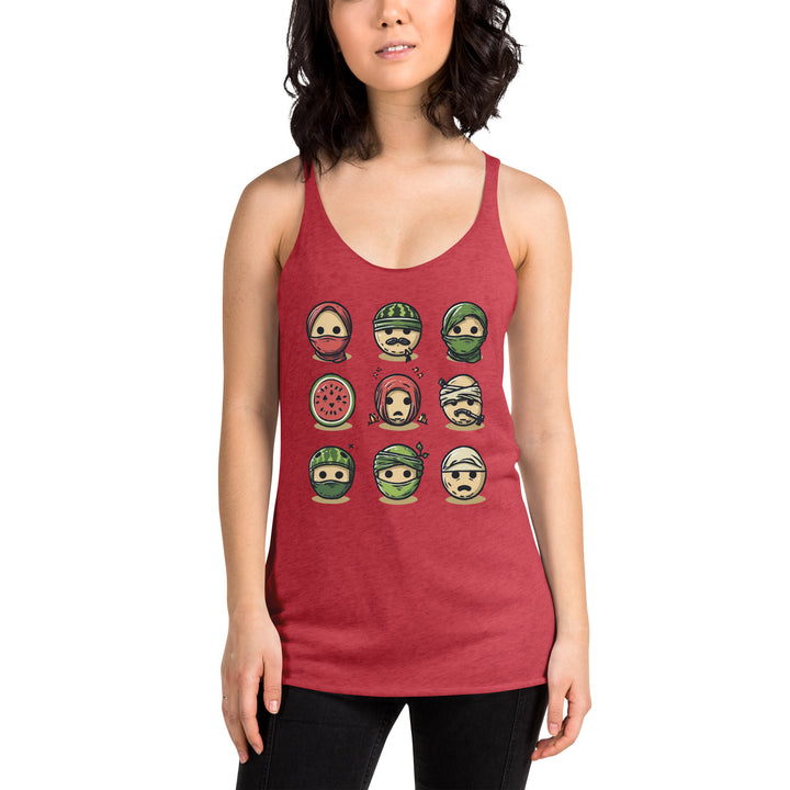 Women's Racerback Tank Next Level | Palestine Emoji