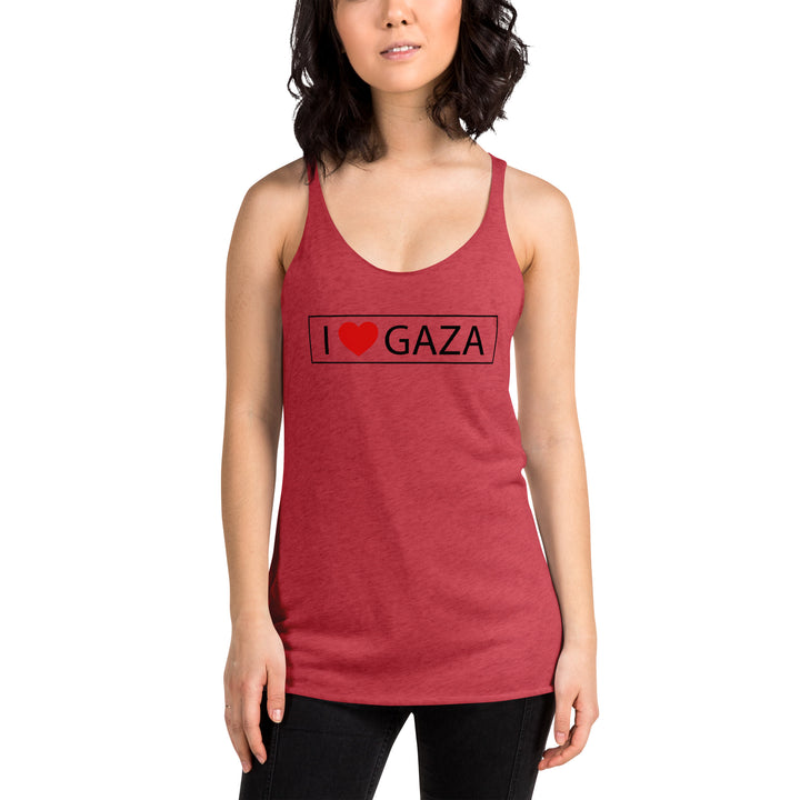 Women's Racerback Tank Next Level | I Love Gaza