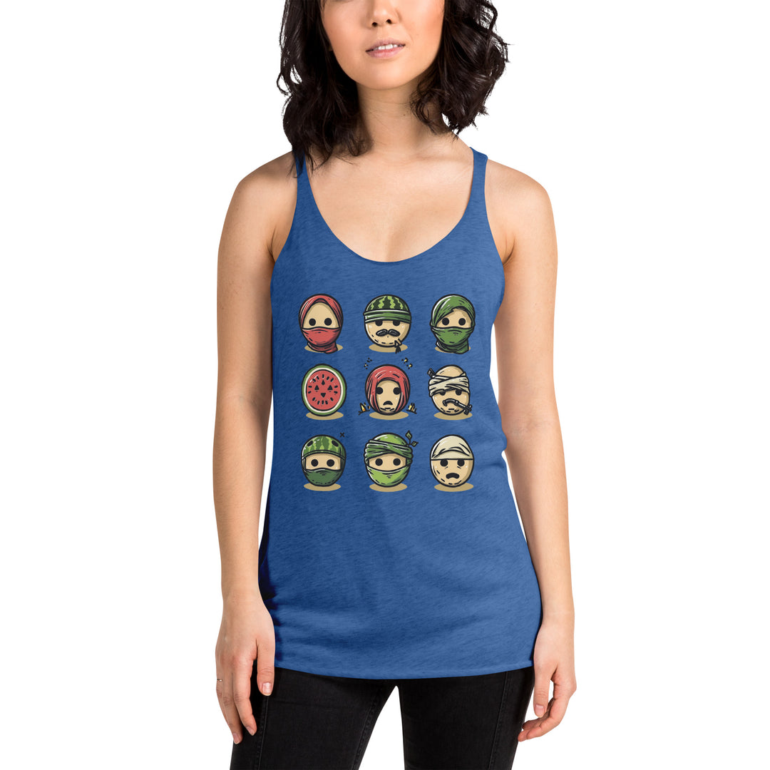 Women's Racerback Tank Next Level | Palestine Emoji