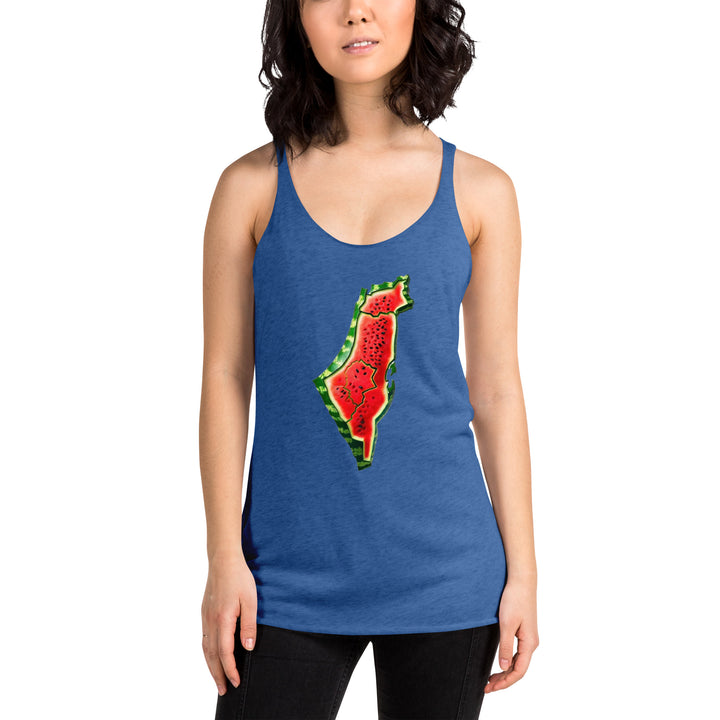 Women's Racerback Tank Next Level | Palestine Watermelon