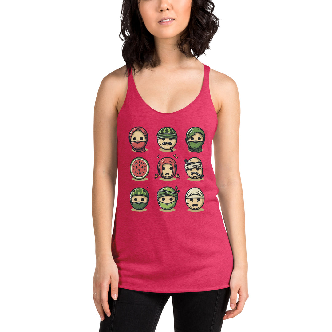 Women's Racerback Tank Next Level | Palestine Emoji