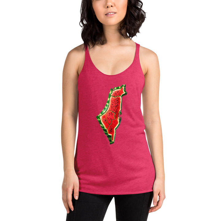 Women's Racerback Tank Next Level | Palestine Watermelon