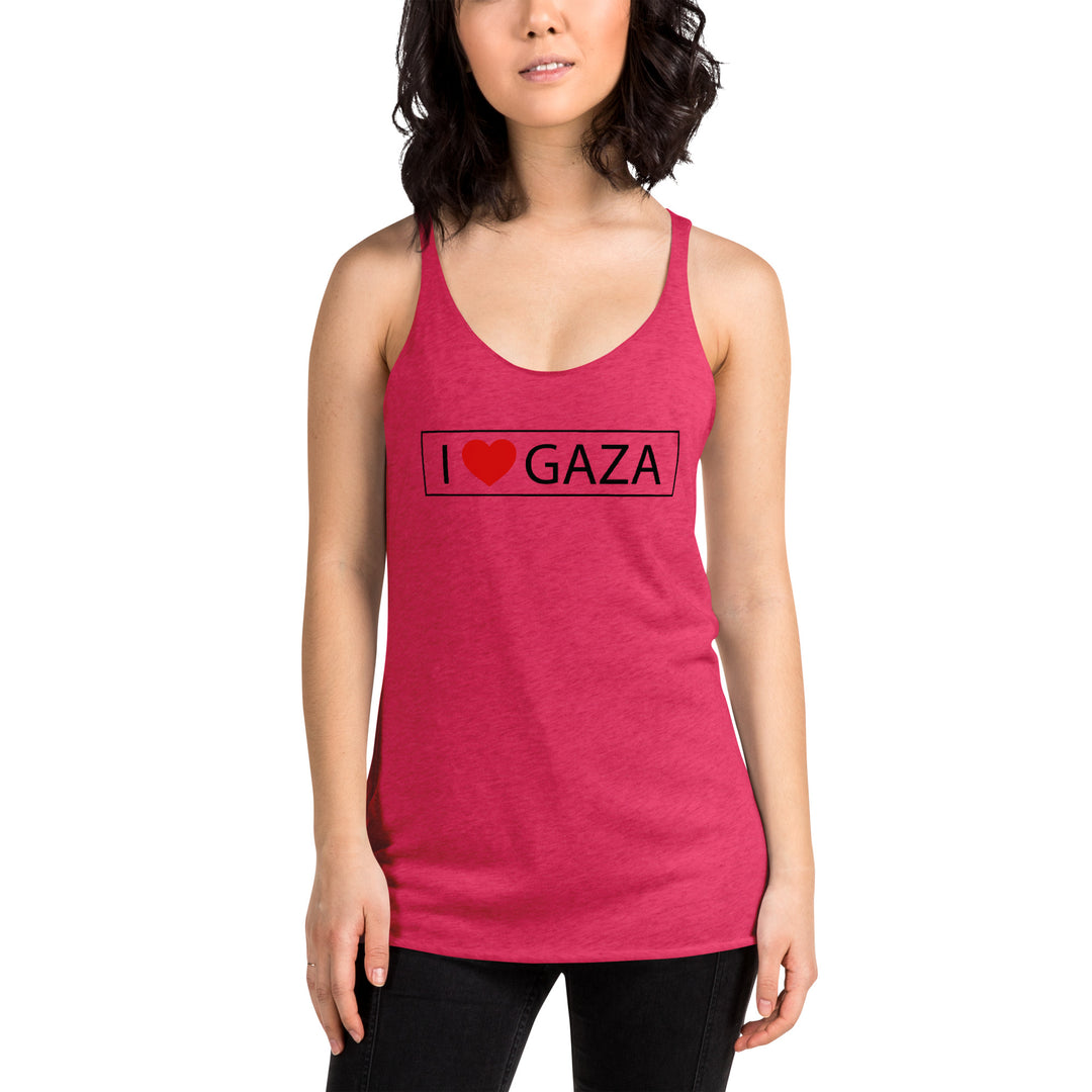 Women's Racerback Tank Next Level | I Love Gaza