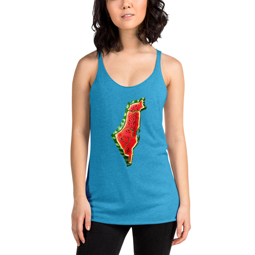 Women's Racerback Tank Next Level | Palestine Watermelon