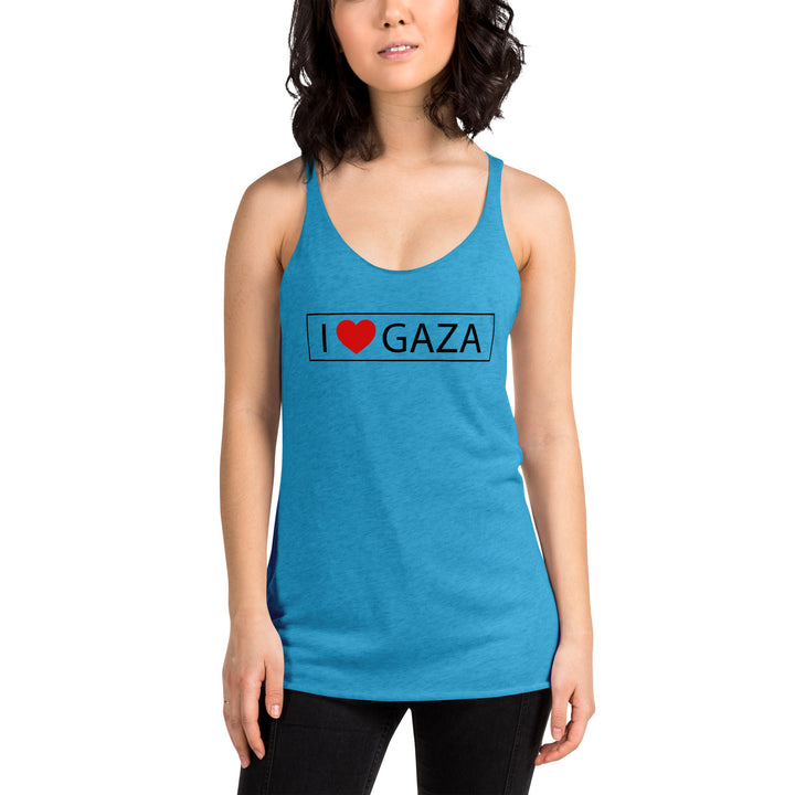 Women's Racerback Tank Next Level | I Love Gaza