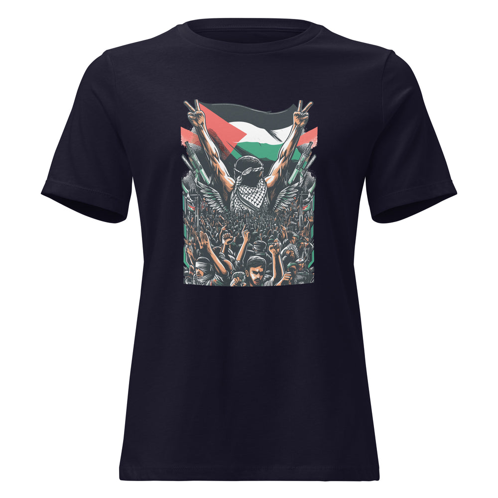 Women's Relaxed T-Shirt - Art by Moh, Womens Relaxed T Shirt Navy