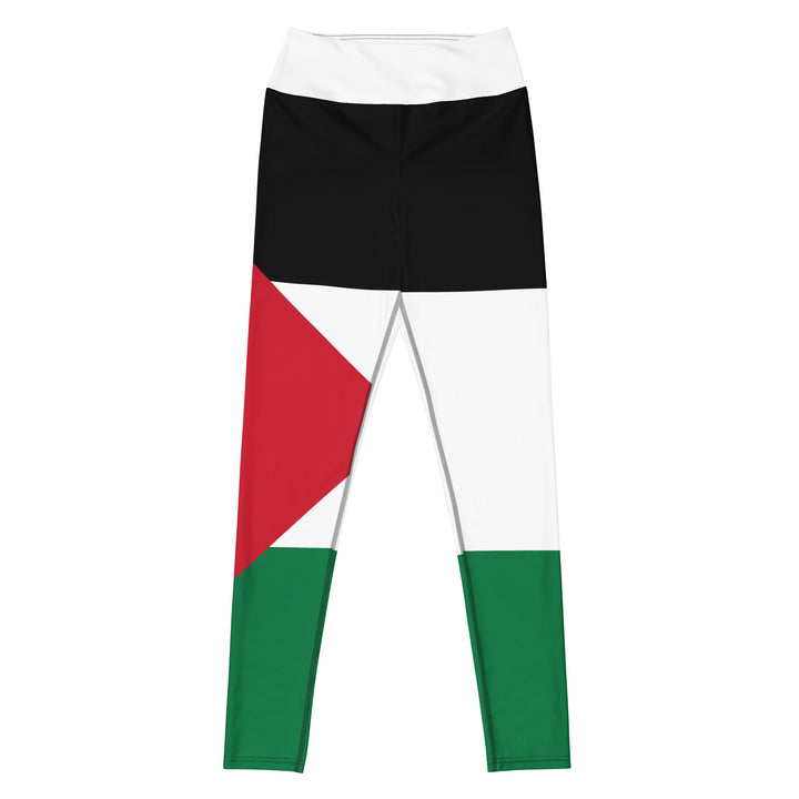 Yoga Leggings - Palestine Flag, White
