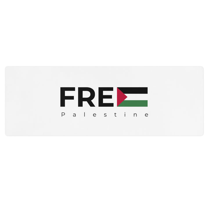 Yoga mat - Free Palestine, White