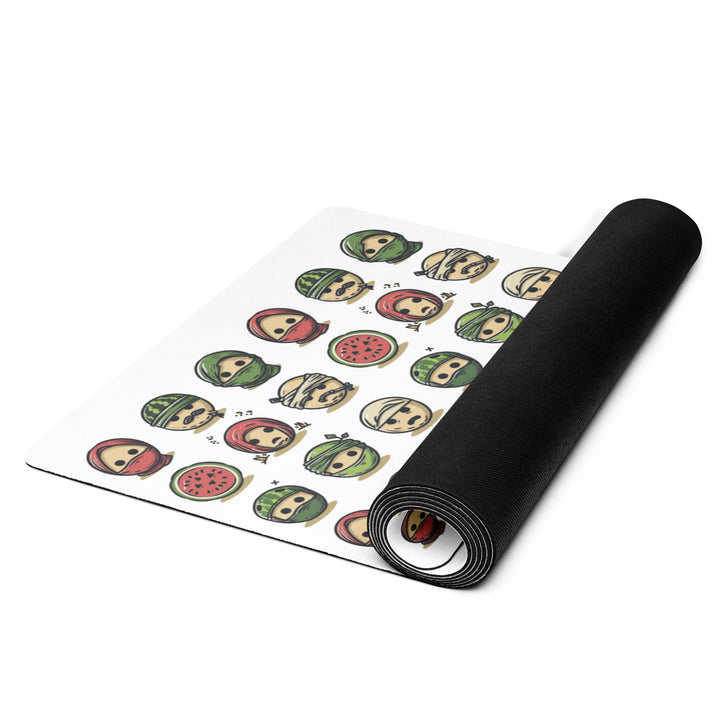 Yoga mat - Palestine Emoji, White