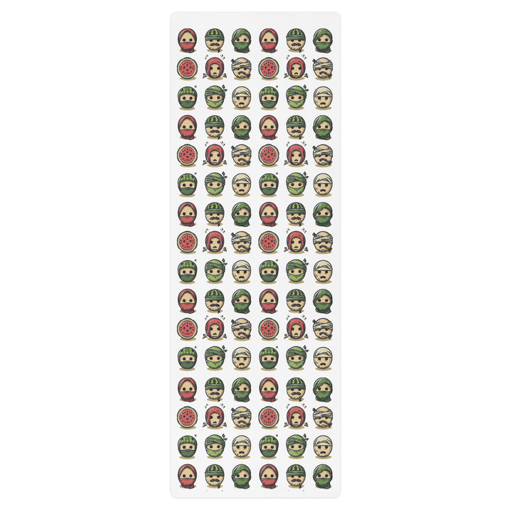 Yoga mat - Palestine Emoji, White