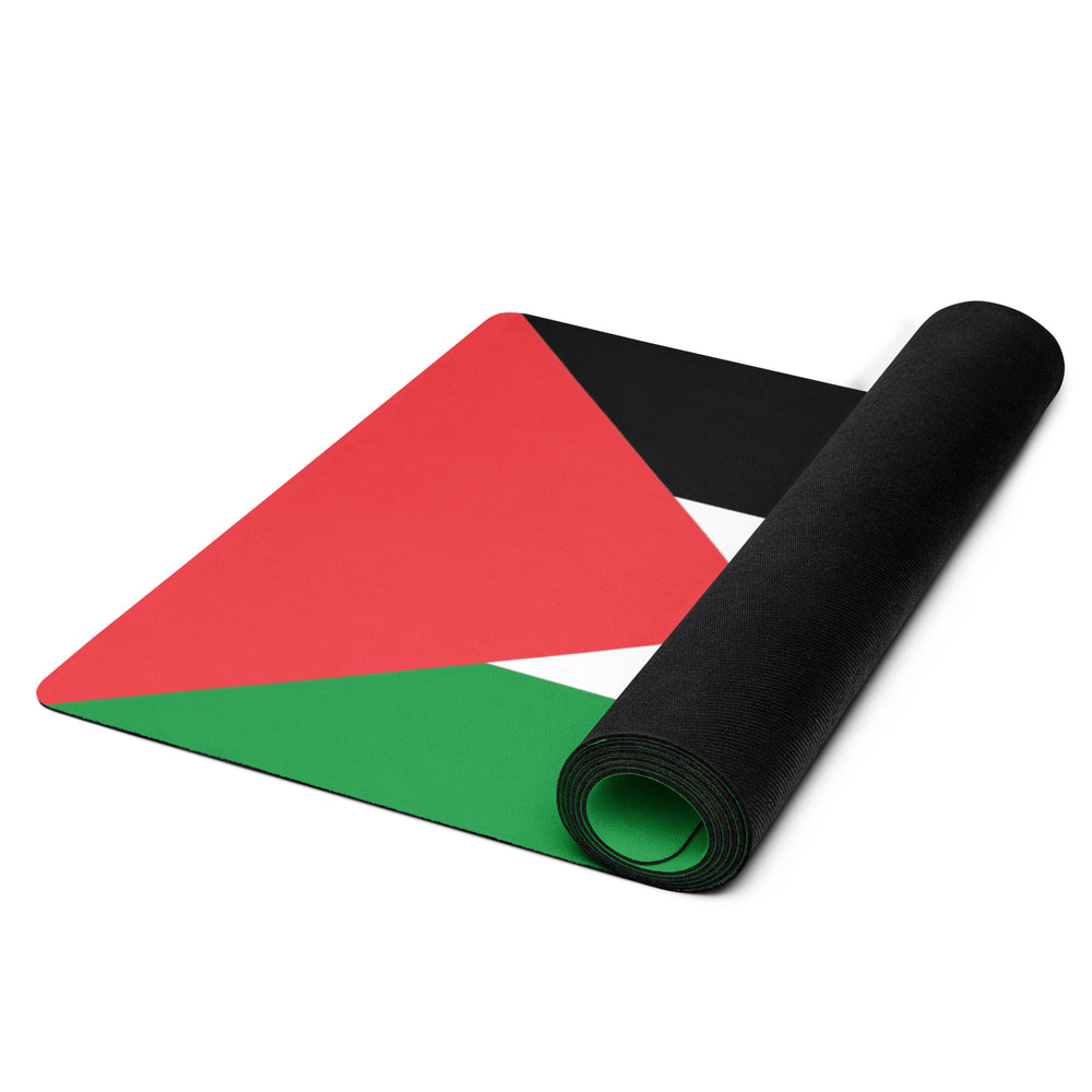 Yoga mat - Palestine Flag, White