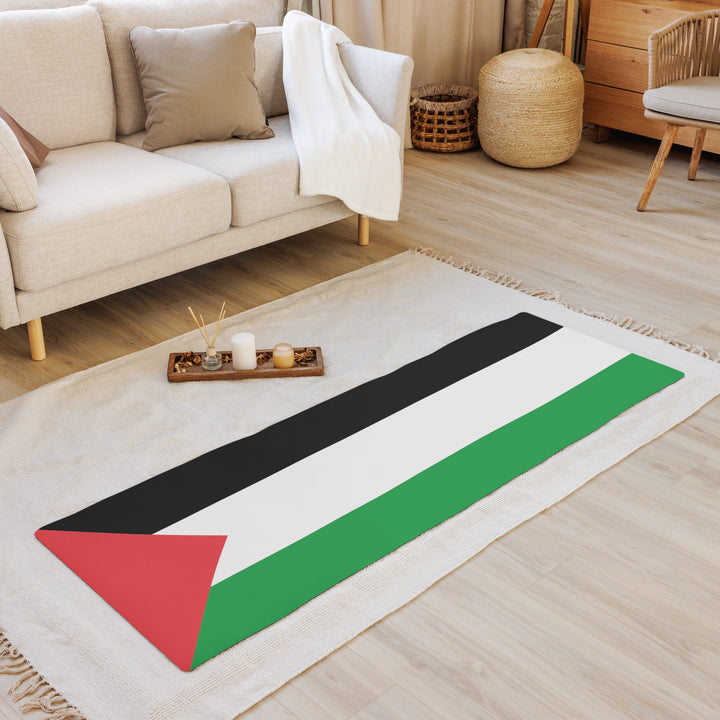 Yoga mat - Palestine Flag, White