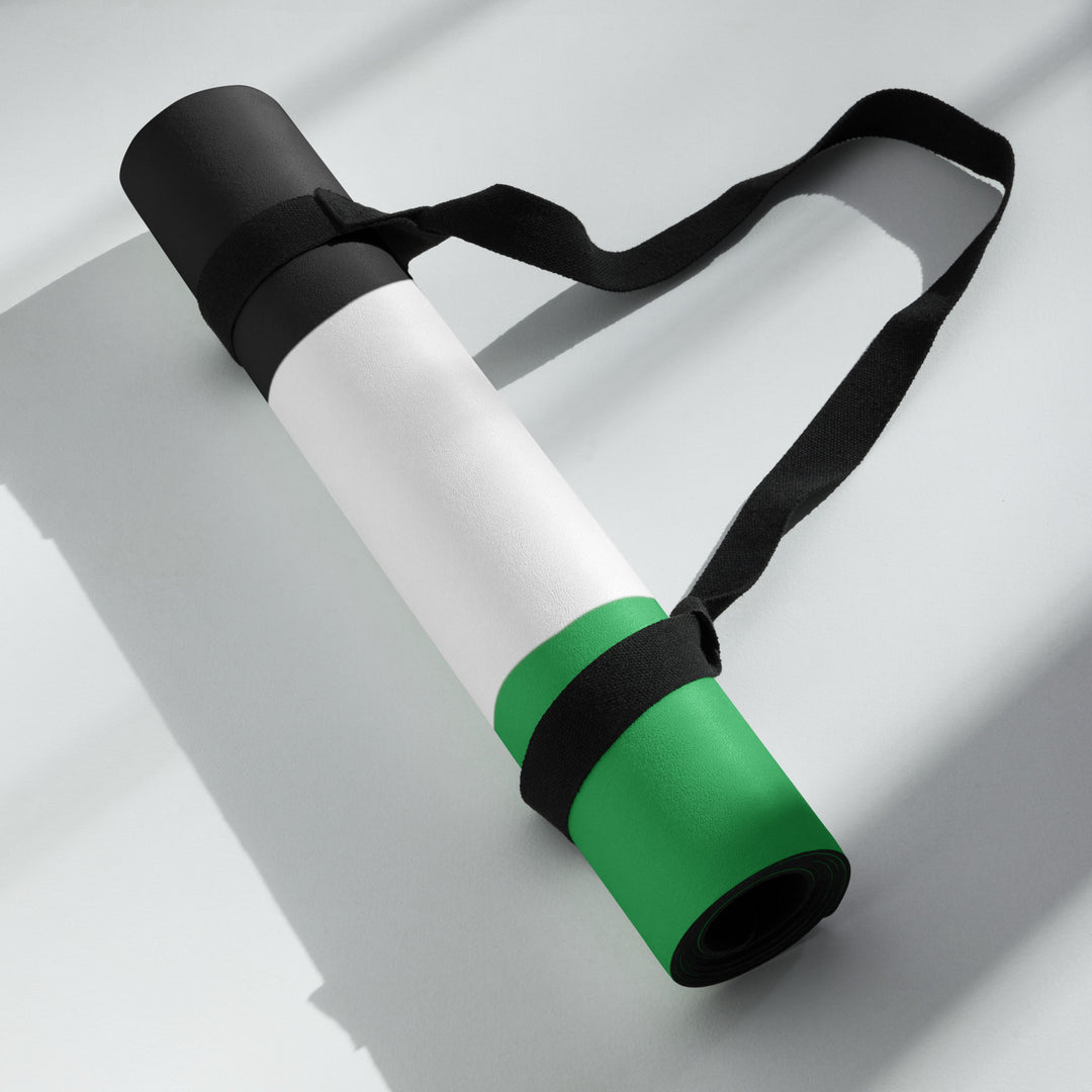Yoga mat - Palestine Flag, White