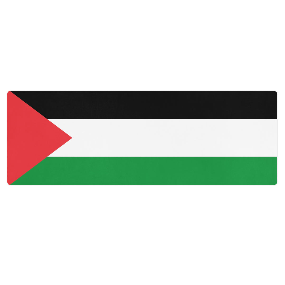 Yoga mat - Palestine Flag, White