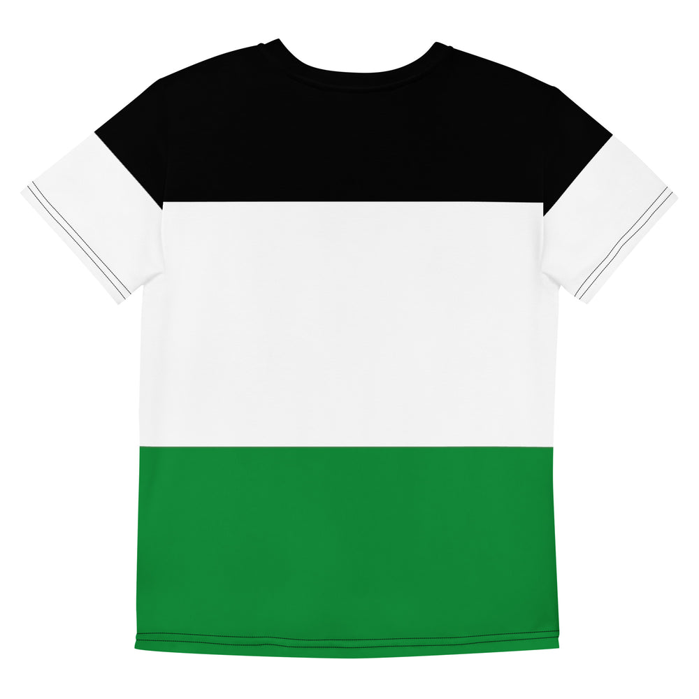 Youth crew neck t-shirt - Palestine Flag, T Shirt White