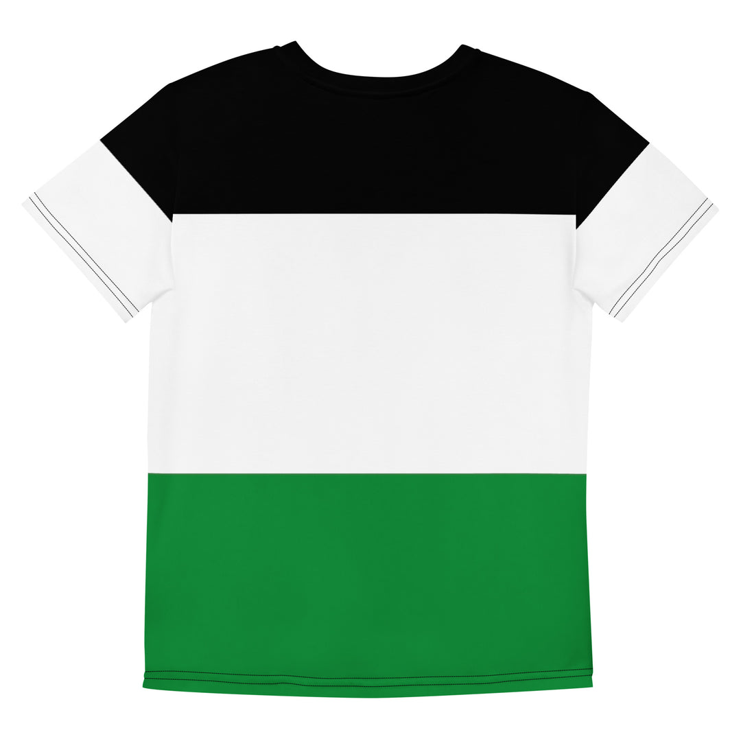 Youth crew neck t-shirt - Palestine Flag, T Shirt White