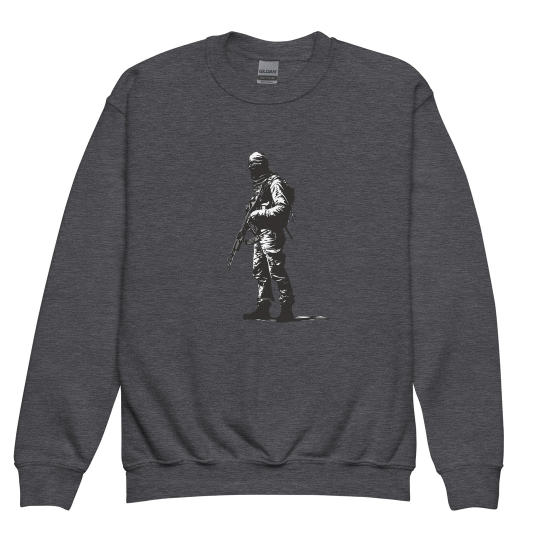 Youth crewneck sweatshirt - The Fighter, Dark Heather