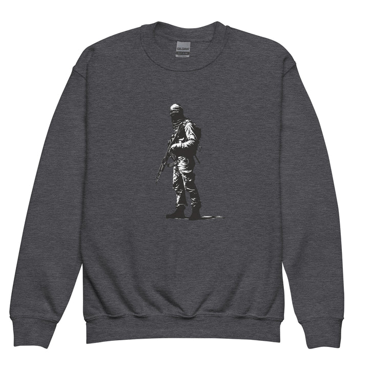 Youth crewneck sweatshirt - The Fighter, Dark Heather