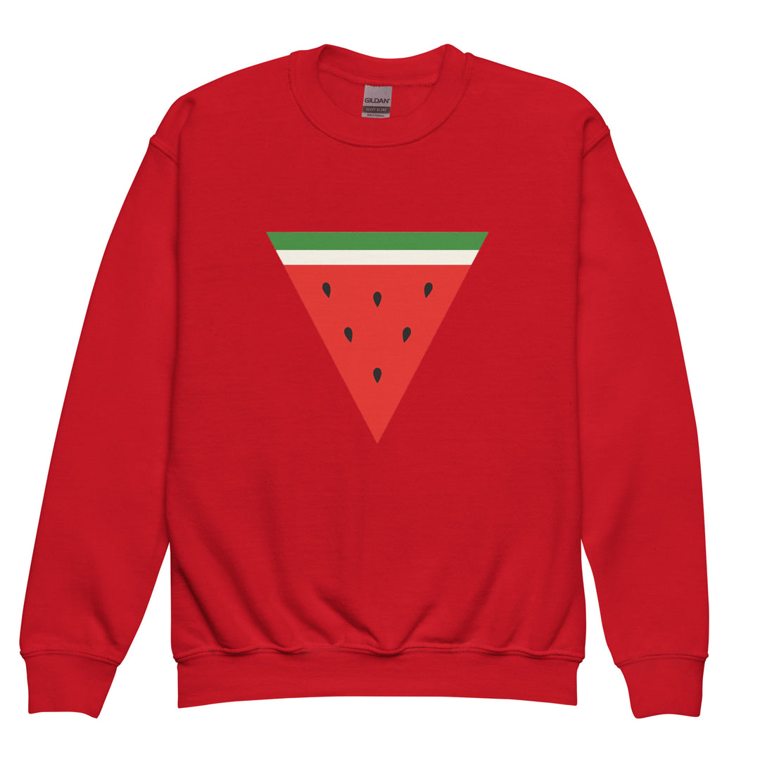 Youth crewneck sweatshirt - Triangle Watermelon, Red