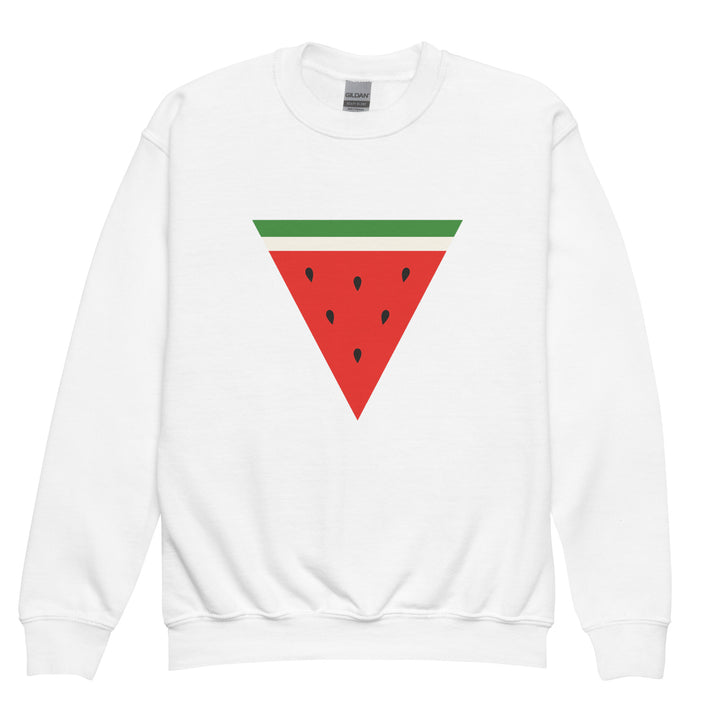 Youth crewneck sweatshirt - Triangle Watermelon, White
