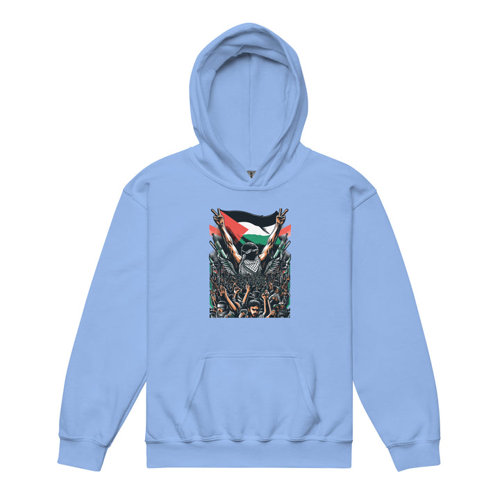 Youth heavy blend hoodie - Art by Moh, Carolina Blue