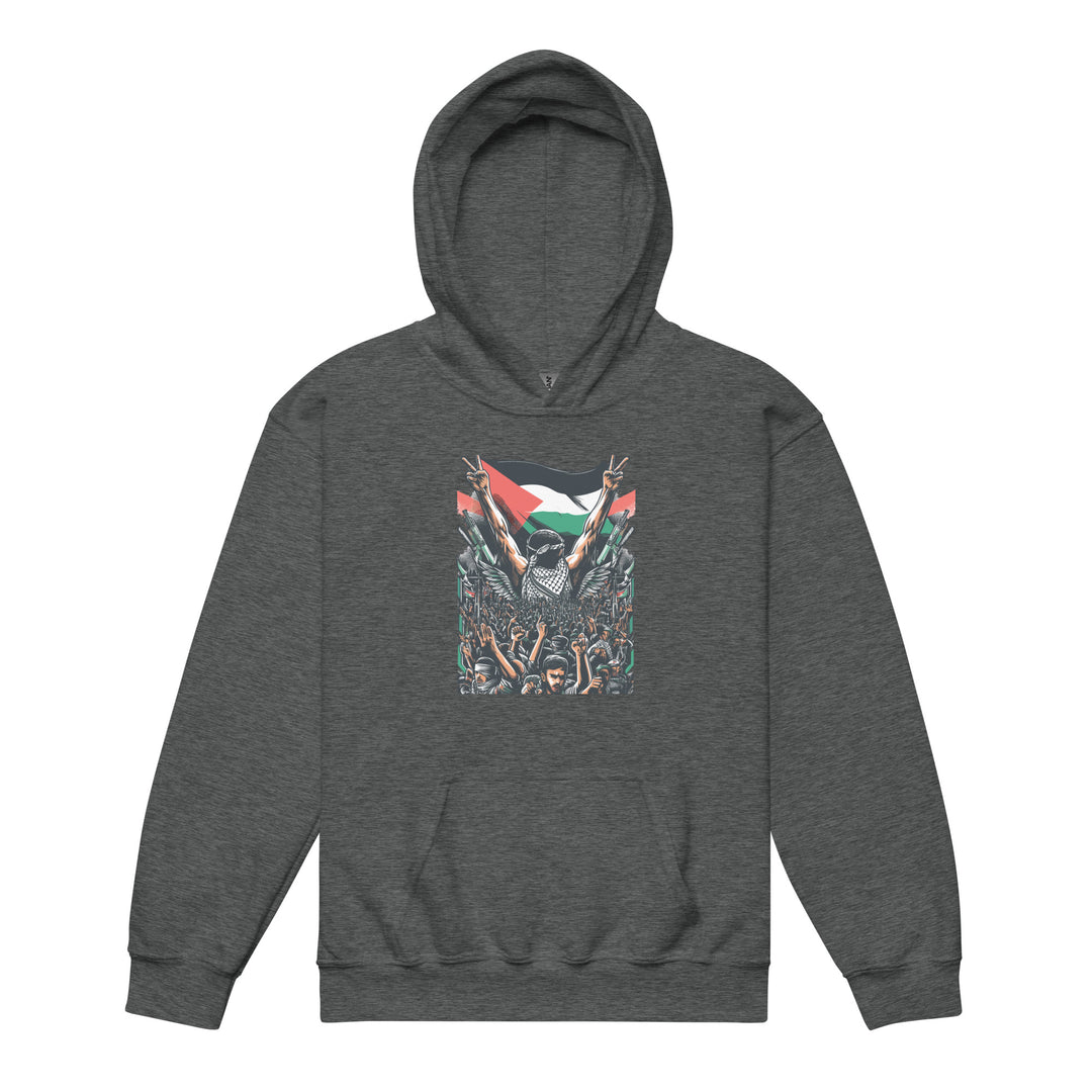 Youth heavy blend hoodie - Art by Moh, Dark Heather