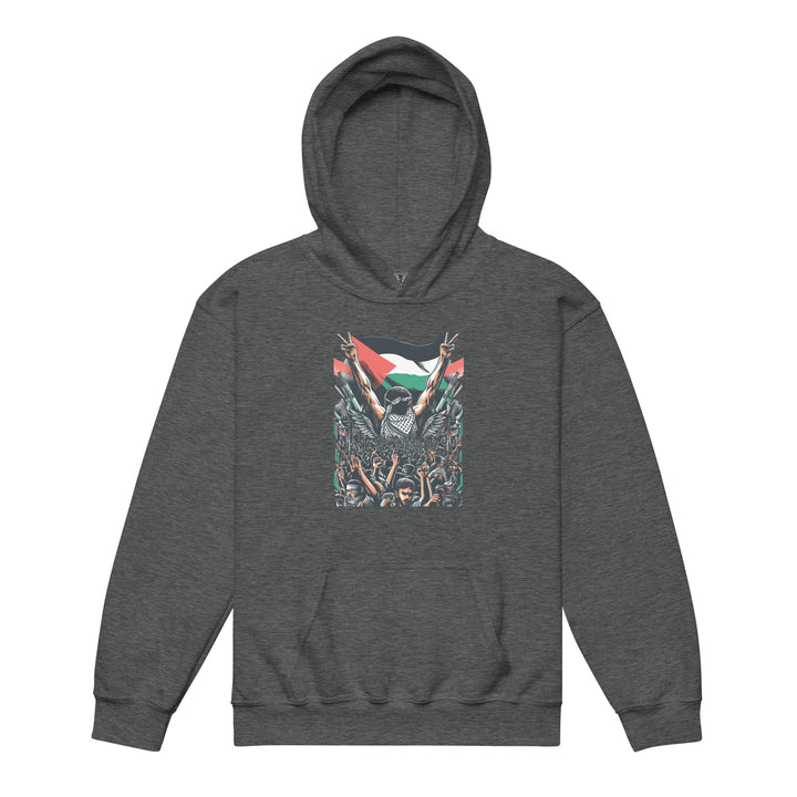 Youth heavy blend hoodie - Art by Moh, Dark Heather