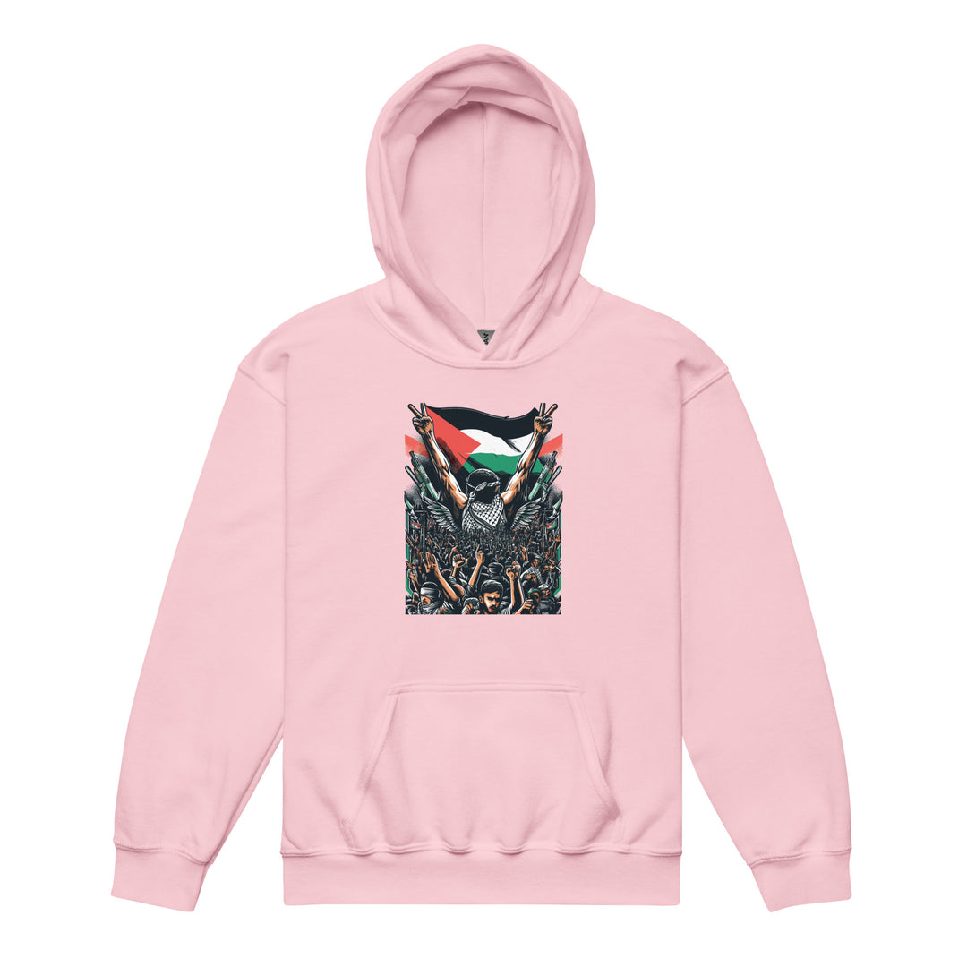 Youth heavy blend hoodie - Art by Moh, Light Pink