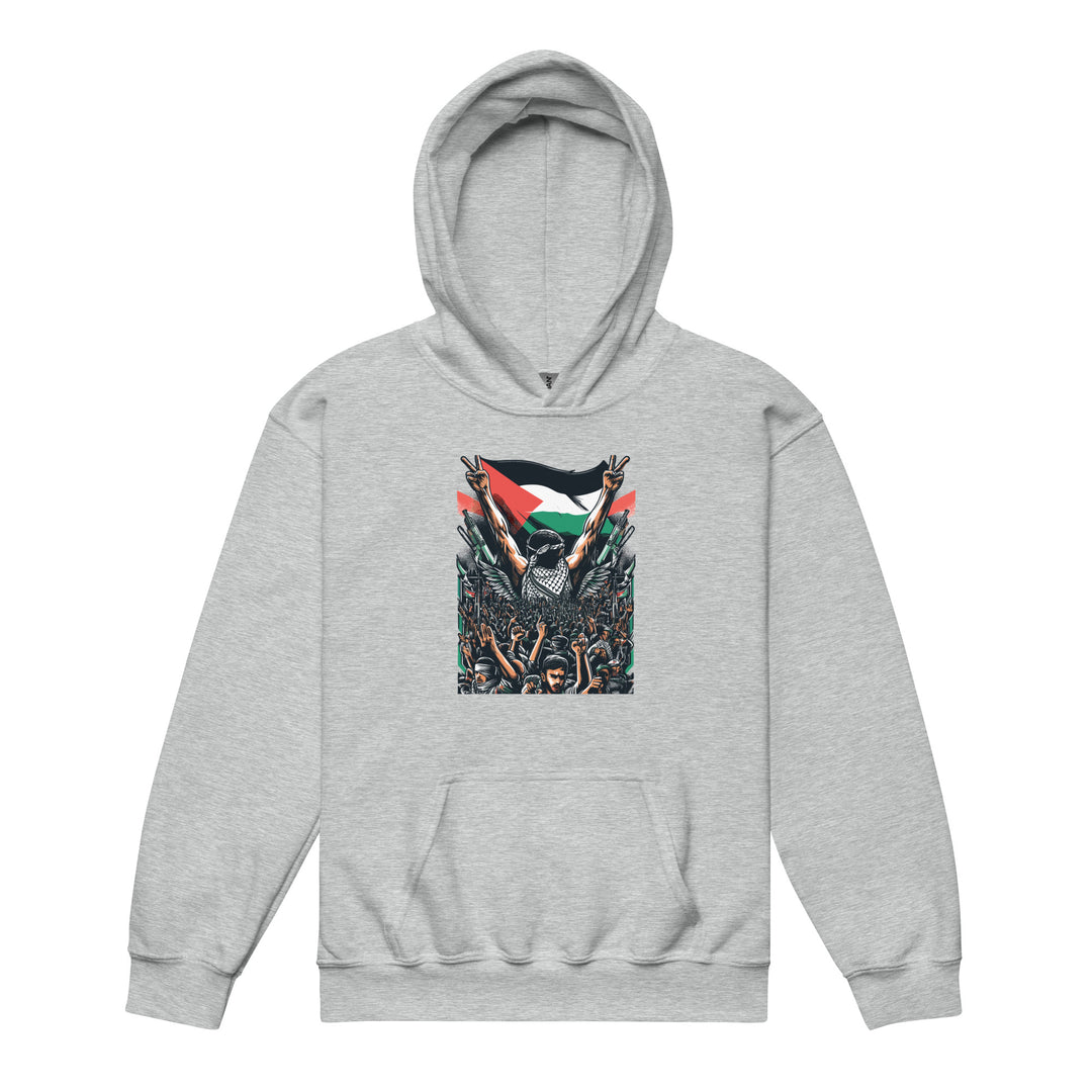Youth heavy blend hoodie - Art by Moh, Sport Grey