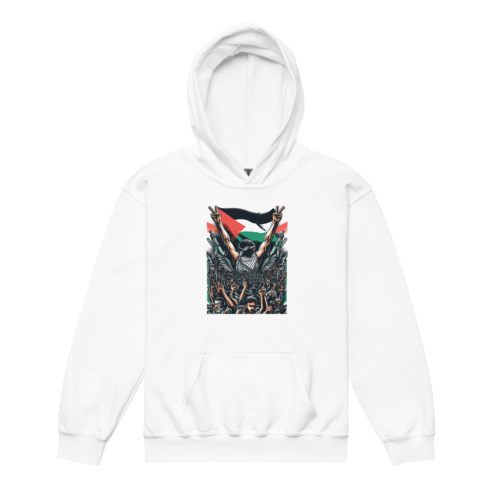 Youth heavy blend hoodie - Art by Moh, White