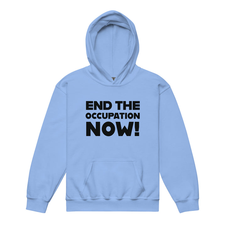 Youth Heavy Blend Hoodie - End the Occupation Now!, Carolina Blue