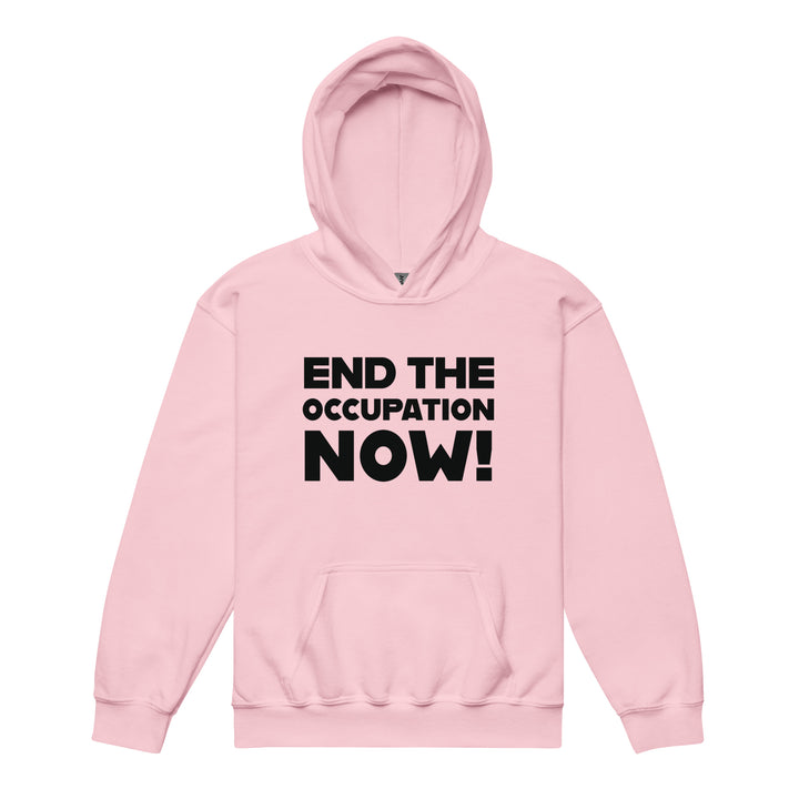 Youth Heavy Blend Hoodie - End the Occupation Now!, Light Pink