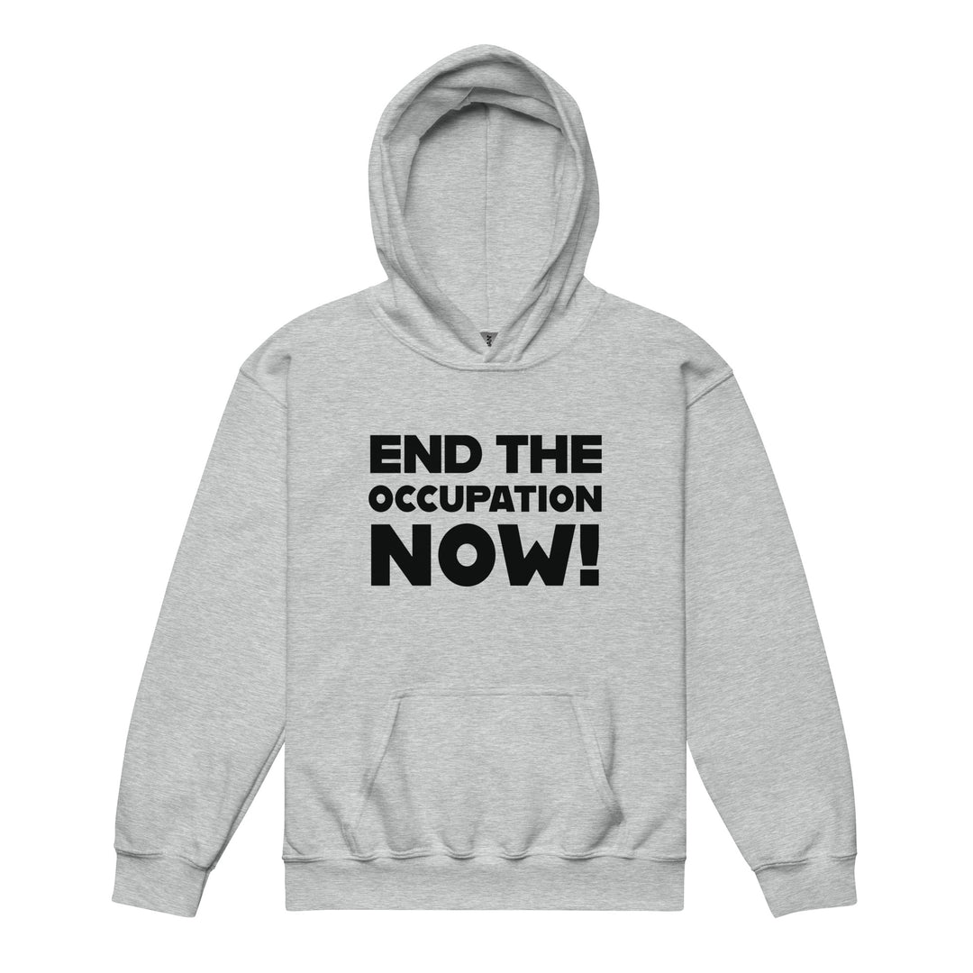 Youth Heavy Blend Hoodie - End the Occupation Now!, Sport Grey