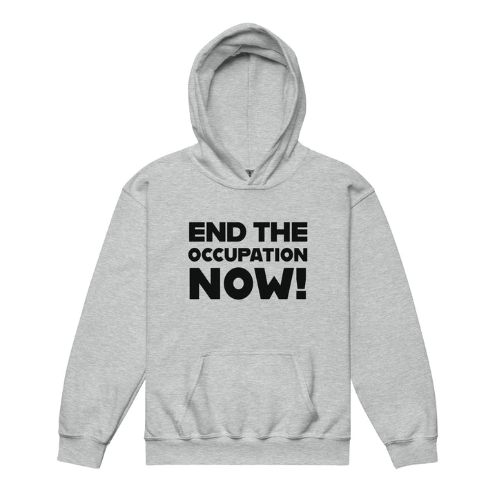 Youth Heavy Blend Hoodie - End the Occupation Now!, Sport Grey