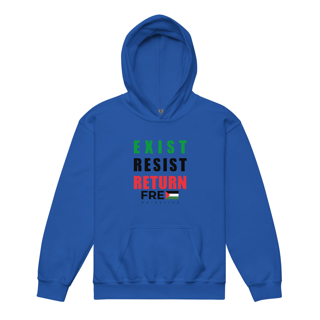 Youth Heavy Blend Hoodie - Exist. Resist. Return., Royal