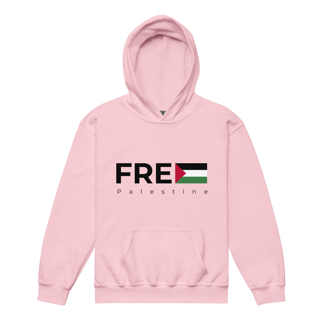 Youth heavy blend hoodie - Free Palestine, Light Pink