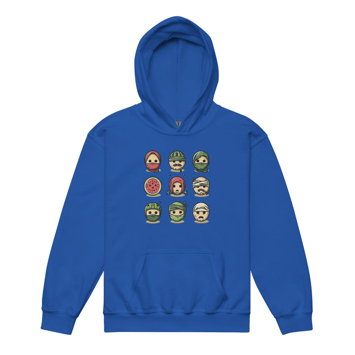 Youth heavy blend hoodie - Palestine Emoji, Royal