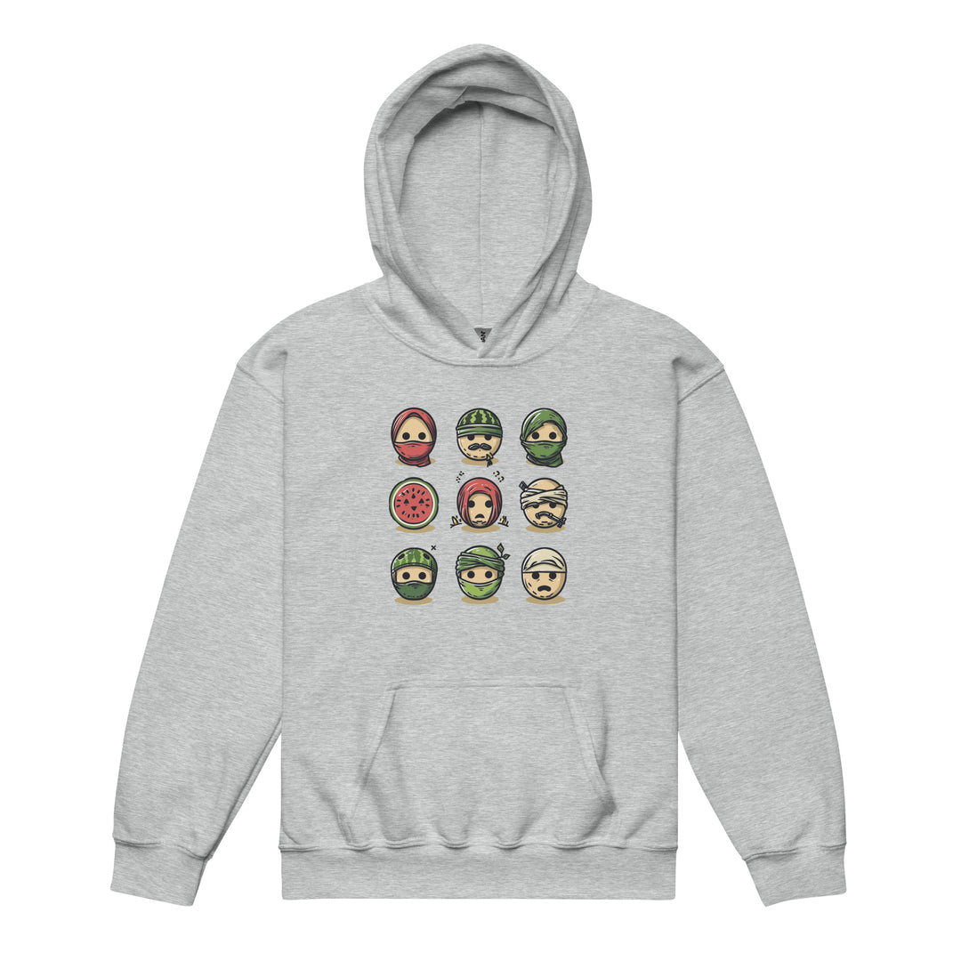 Youth heavy blend hoodie - Palestine Emoji, Sport Grey