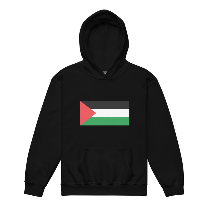 Youth heavy blend hoodie - Palestine Flag, Black