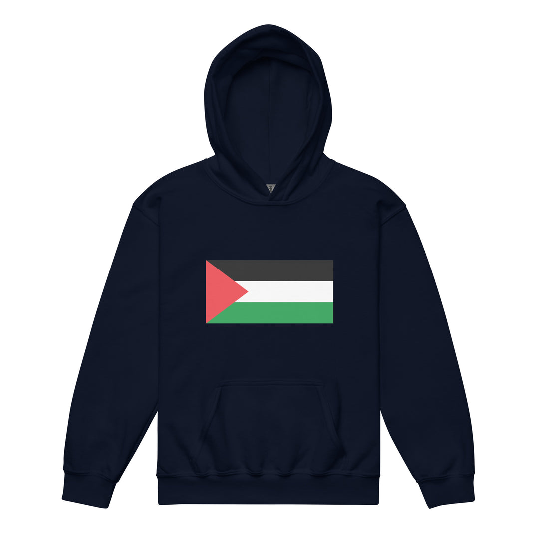 Youth heavy blend hoodie - Palestine Flag, Navy