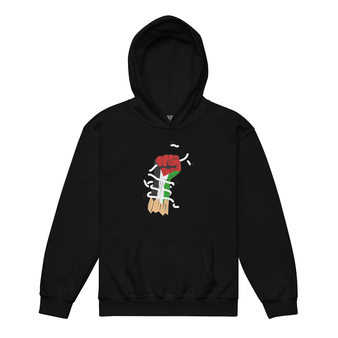 Youth heavy blend hoodie - Palestine Hand, Black