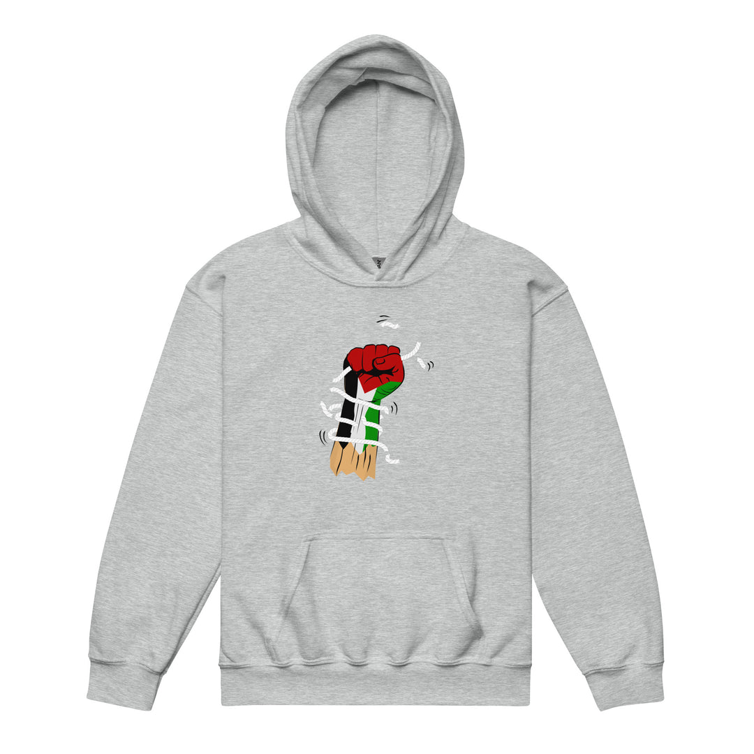 Youth heavy blend hoodie - Palestine Hand, Sport Grey