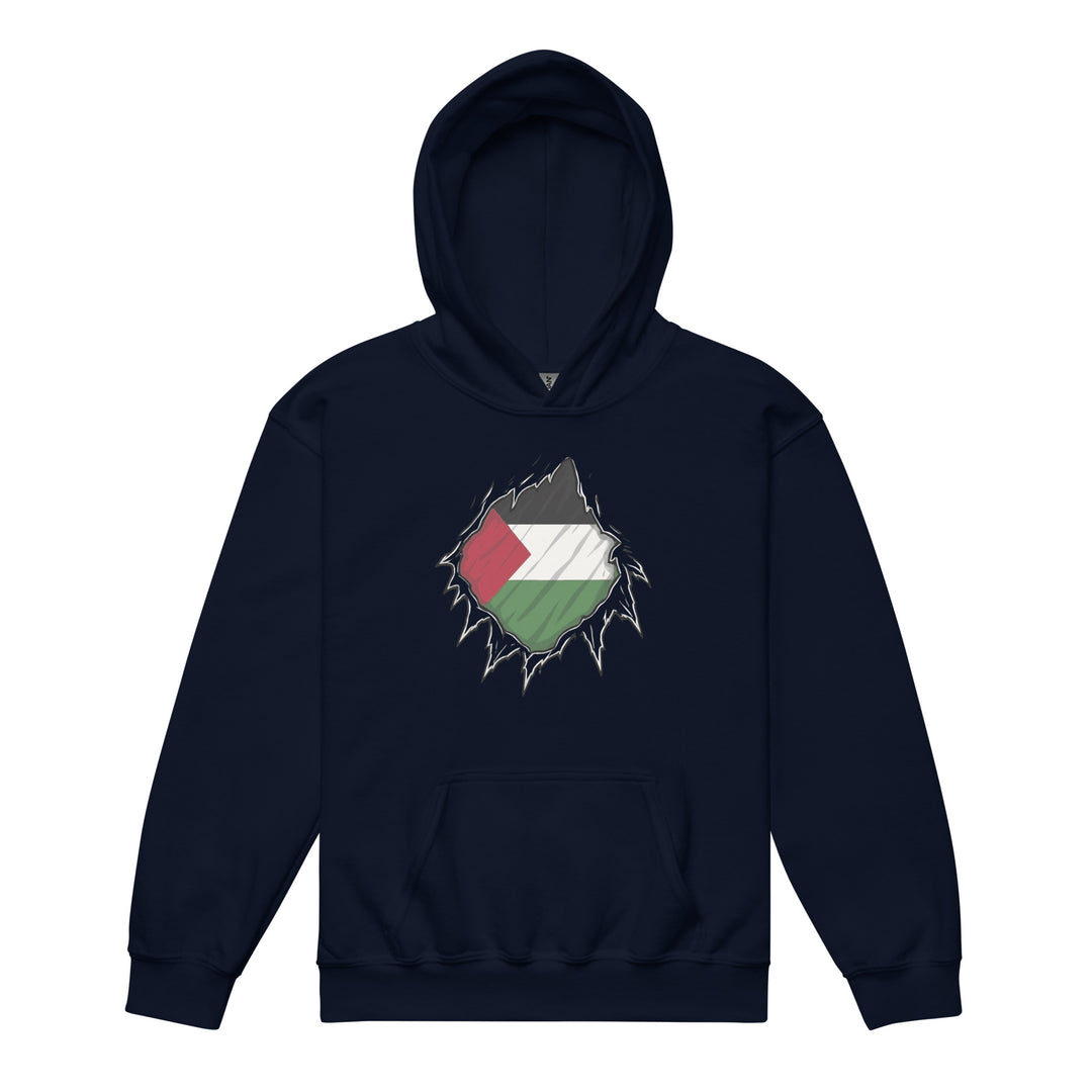 Youth heavy blend hoodie - Palestine Hero, Navy