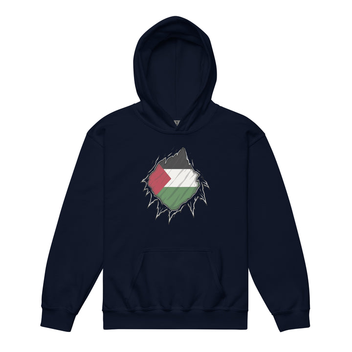 Youth heavy blend hoodie - Palestine Hero, Navy