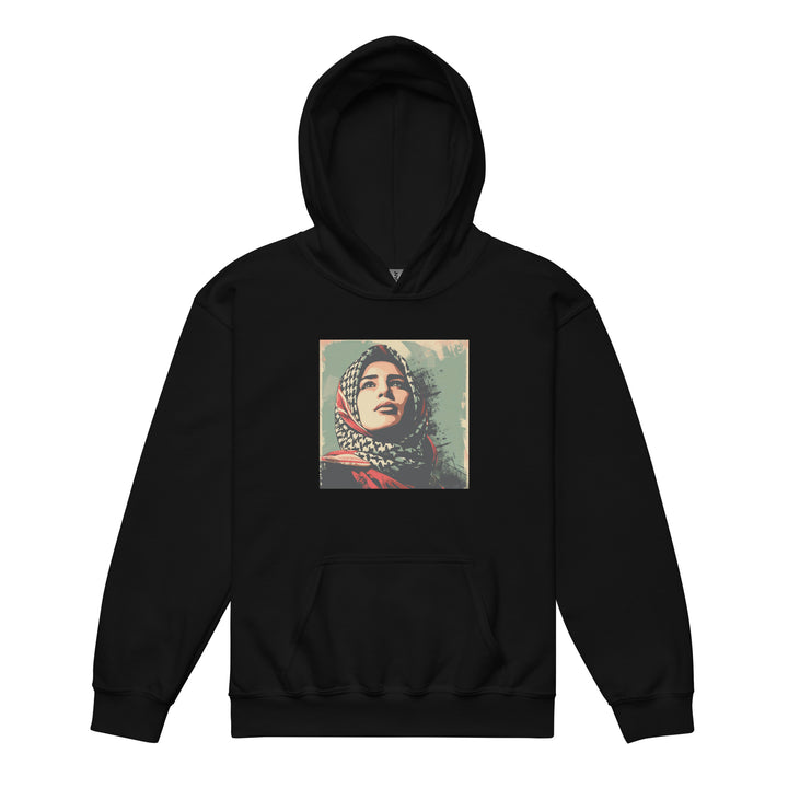 Youth heavy blend hoodie - Palestine Hope, Black