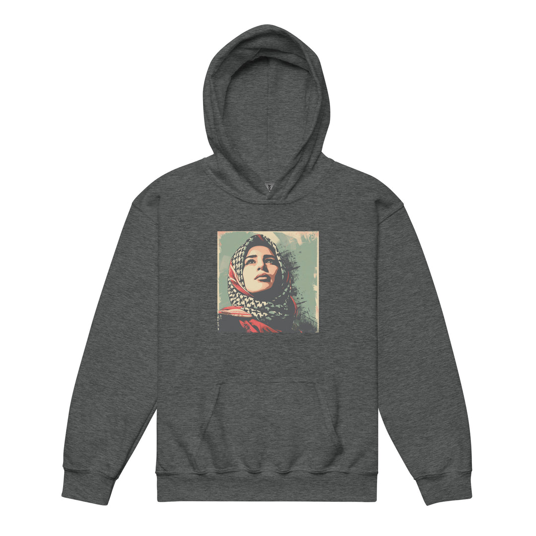 Youth heavy blend hoodie - Palestine Hope, Dark Heather