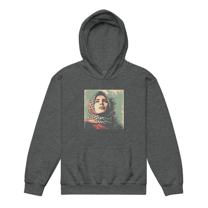 Youth heavy blend hoodie - Palestine Hope, Dark Heather