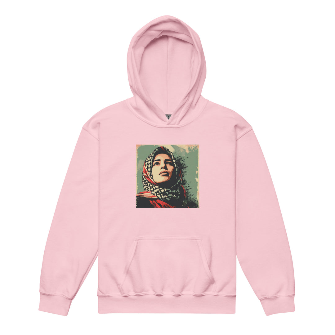 Youth heavy blend hoodie - Palestine Hope, Light Pink