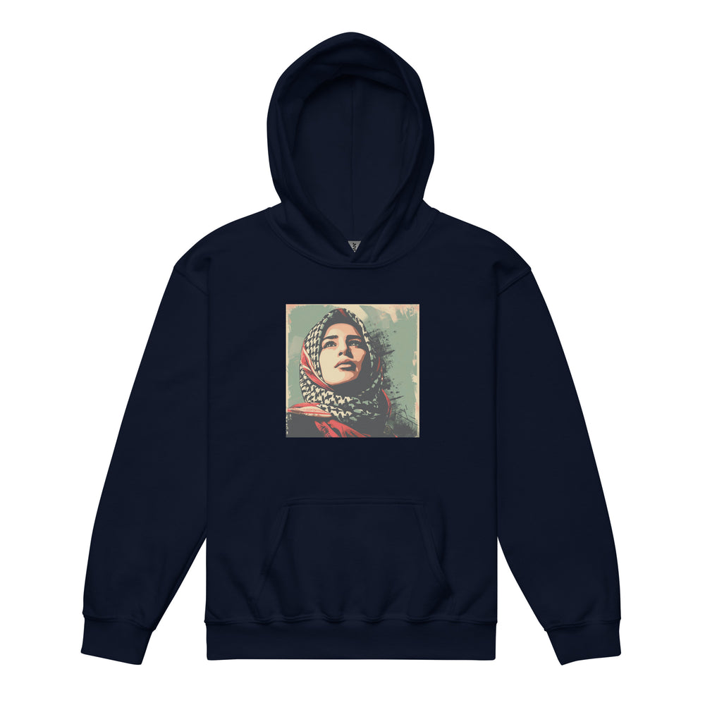 Youth heavy blend hoodie - Palestine Hope, Navy